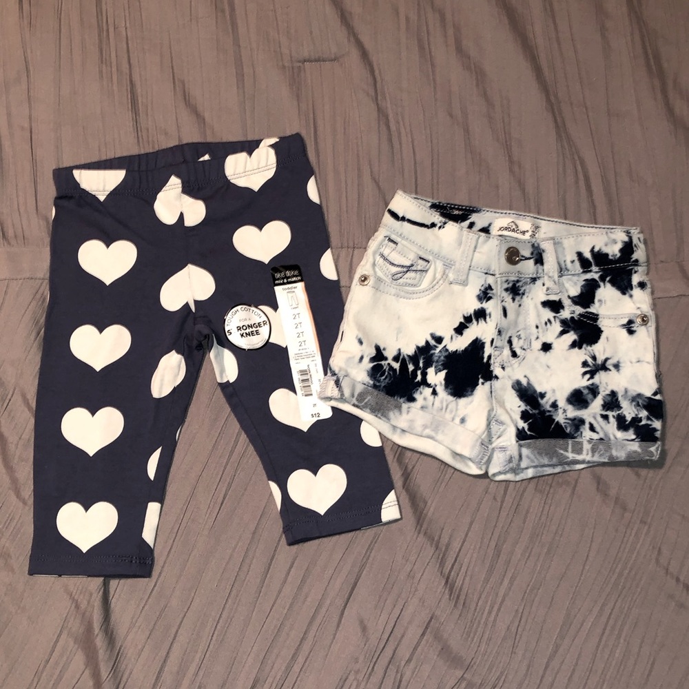 Bleached out denim & legging bundle